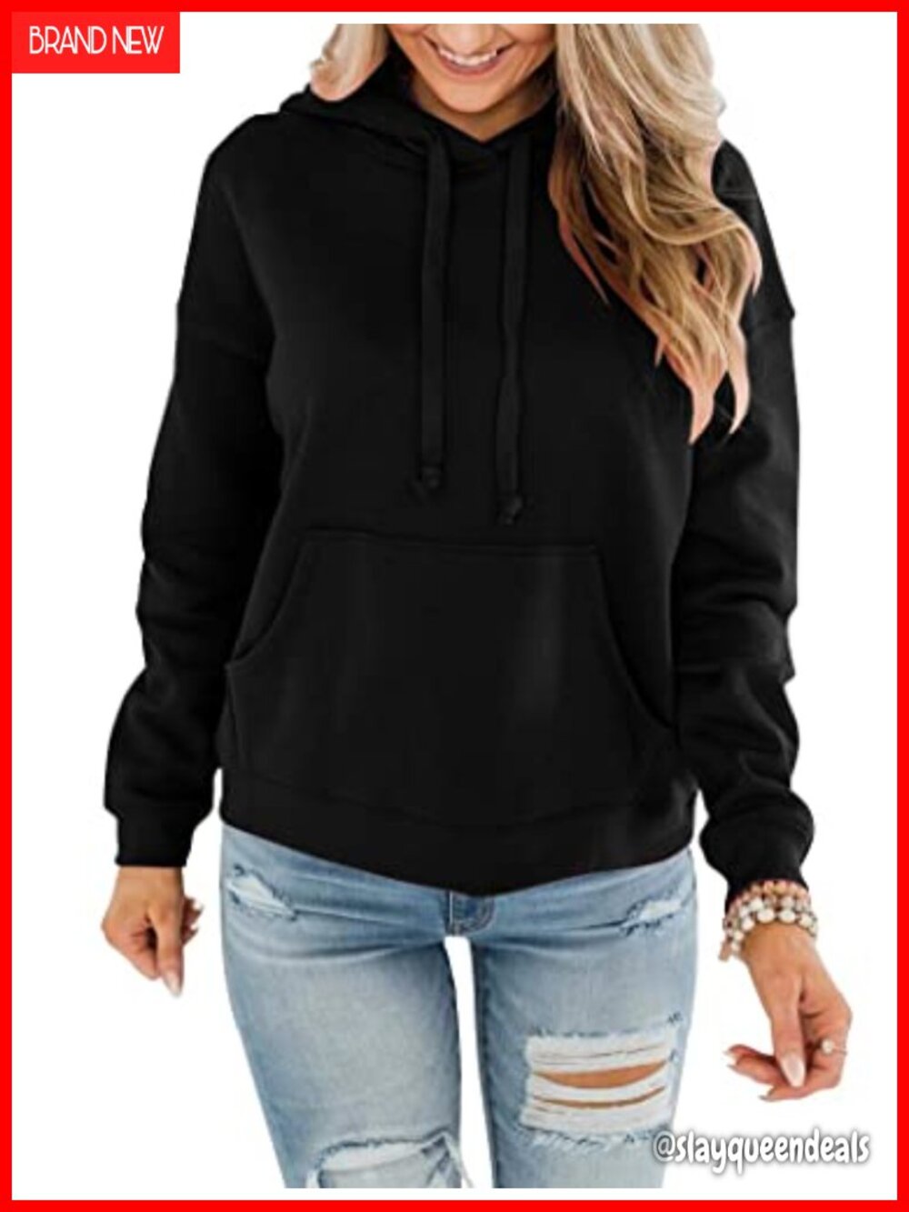 Women's Casual Hoodie Long Sleeve Lightweight Pullover Sweatshirt with Pocket